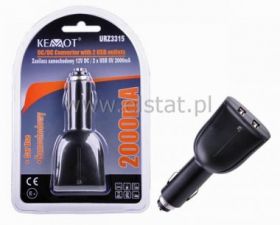 Ładowarka sam. 2x USB 5V ( 1x 2A )