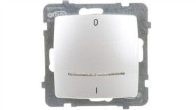 Karo Łącznik Podwójny Z Podświetleniem Srebrny Perłowy Łp-11Ss/M/43