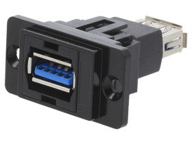 Łącznik USB A - USB A 3.0 DUALSLIM złocony CP30705NMB