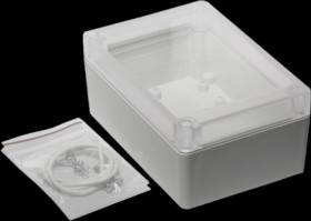ABS enclosure, (L x W x H) 125 x 85 x 55 mm, light gray (RAL 7035), IP65, RP1135C