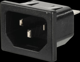 42R023212150 Fitted plug for non-heating appliances C14, snap-in