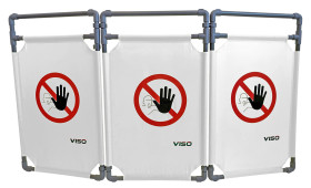 Bariera ochronna Bariera składana Biały