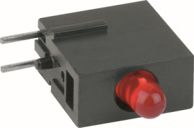 LED display, horizontal, 5 V, red, 30 mcd, pitch 2.54 mm, LED number: 1, 1808.1131