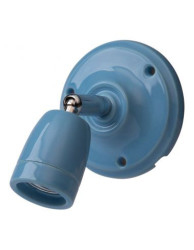 CERAMICZNY KINKIET REGULOWANY ŚCIENNO SUFITOWY PASTELOWY LAZUROWY