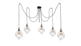 Lampa Wisząca 5Xe27 Ruben Gold