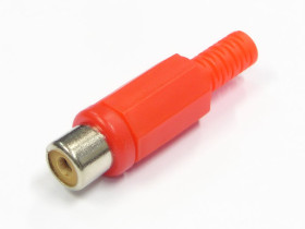 Gniazdo RCA CINCH na kabel czerwone