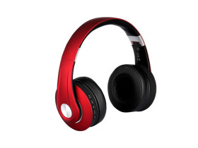 VT-6322 Słuchawki nauszne regulowane bezprzewodowe 500mAh czerwony 7731 V-TAC