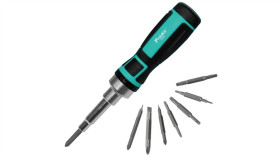 Zestaw Narzędziowy Wkrętak Z Grzechotką + 7 Bitów Dwustronnych Pros Kit Sd-9821