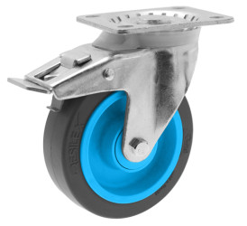 Koło samonastawne średnica kabla 125mm Płyta Guitel Hervieu 250kg wysokość całkowita 157mm