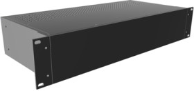 Aluminum enclosure, (L x W x H) 89 x 422 x 203 mm, black (RAL 9005), IP32, RM2U1908VBK