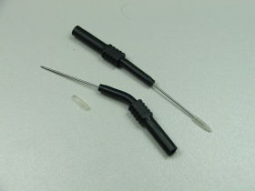 Końcówka pomiarowa 20.162.2 czarna igła 1mm;wtyk.(gn.ban.4mm)giętka