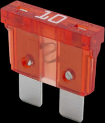 Automotive flat fuse, 10 A, 32 V, red, (L x W x H) 19.2 x 5.2 x 19.2 mm, F1510
