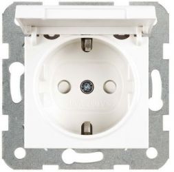 Gniazdo SCHUKO z klapką,z przesłonami styków KARRE