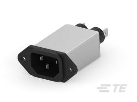 Filtr wejściowy złącza IEC 6A TE Connectivity Montaż na kołnierzu