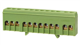 Mostek W Obudowie Listwa Zaciskowa Szyna Łączeniowa 12P Zielona Lzmi-G12