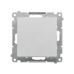 Simon 55 Przycisk pojedynczy zwierny bez piktogramu (moduł) 10 AX, 250 V~, szybkozłącza Aluminium mat TP1.01/143