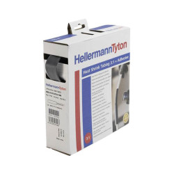 HellermannTyton 323-20190 Heatshrink Black 19mm 6mm Shrinkage 4:1 1m