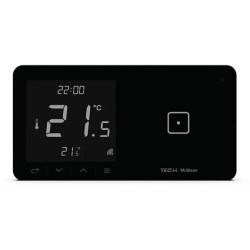 SINUM WSR-01mP Regulator pokojowy + włącznik jednopolowy prawy kolor czarny