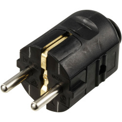 Sygonix SY-6629382 Safety plug Polypropylene Black 250 V AC Mains Power