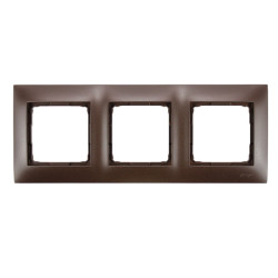 Ramka potrójna brązowa DR3/46 Kontakt Simon54