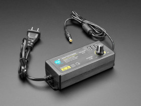Adafruit Adjustable Power Supply w/ 2.1mm / 5.5mm DC - 3V to 24V at 2 Amp