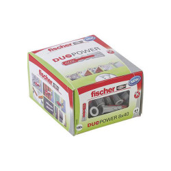 Fischer 535455 DuoPower Plug 8x40 mm100pcs dual-component secure grip