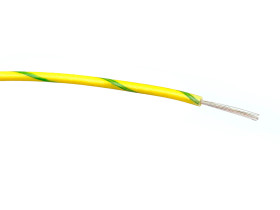 Przewód montażowy 0,75 mm2 Zielony/Żółty RS PRO PVC 18 AWG 1,5 kV AC dł. 100m 24/0,2 mm +85°C Norma wojskowa 61-12
