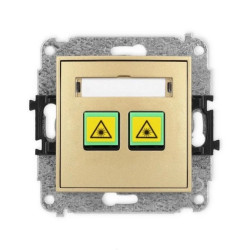 ICON Mechanizm gniazda światłowodowego/optycznego podwójnego złoty 29IGOP-2