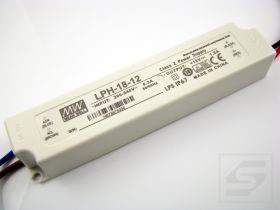Zasilacz LPH-18-12;18W;12V DC;1.5A; stałonapięciowy;IP67;Mean Well