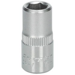 Sealey S1407 Walldrive Socket 7mm 1/4&quot;sq Drive