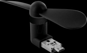 211037 USB 2-in-1 mini fan, black