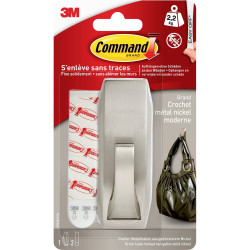 3M MR03-BNFGN Command™ Large Metal Hook "Modern Reflect" 102x38x38mm Nickel 1 pc