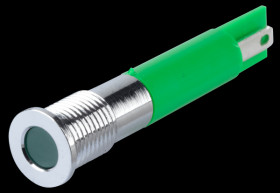 Q8F1CXXG12E Indicator LED, 12 V DC, 8 mm, FASTON, green/BrC