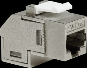 NK4025 Keystone Coupler Cat.6A STP, 2 x RJ45, 90° angled, shielded