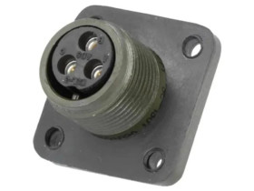 DS3102A10SL-3S Złącze: okrągłe, gniazdo, kołnierz (4 otwory) na panel, PIN: 3