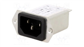 5120.1000.0Złącze Zasilające Ac Gniazdo Męskie 1A 250Vac Iec 60320 5120