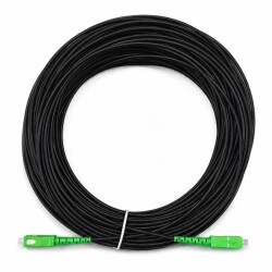 Patchcord światłowodowy SM SC/APC-SC/APC simplex 3mm G657A2 bezhalogenowy LSOH zewnętrzny DROP czarny 100m NEKU