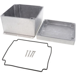 Hammond 1550Z139F Thick Wall Flanged Die Cast Enclosure, 160 x 160 x 102