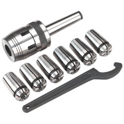 Sealey SM2503MCSET Mill Chuck Set Mt2-m10 &#xD8;3-10mm