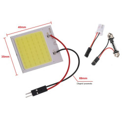 Moduł LED Panel COB 48xChip T10 C5W 9-16V 0,22A 480LM 40x35mm 6500K żarówka