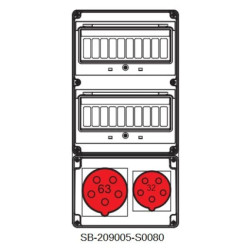 Rozdzielnica 5x63A 5x32A INA=63A IP54 SB-209005-S0080-54