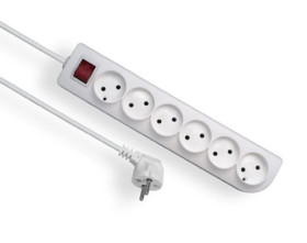 Przedłużacz z wyłącznikiem CLASSIC 6-gniazd b/u 3m /OMY 2x1/ PSN-63W