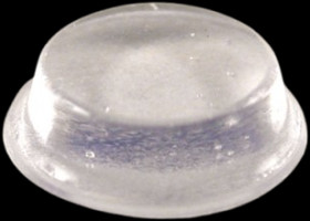 Enclosure feet, round, rubber, (H x Ø) 4 mm x 13 mm, black, for enclosure, 1421T2CL