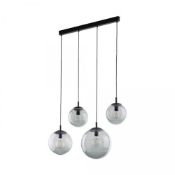Lampa wisząca ze szklanymi, grafitowymi kloszami-kulami ESME 4xE27 5381 TK Lighting