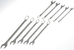 Zestaw narzędzi nastawnych Zestaw kluczy oczkowych STAHLWILLE 8 → 19 mm 10 szt. Stal stopowa