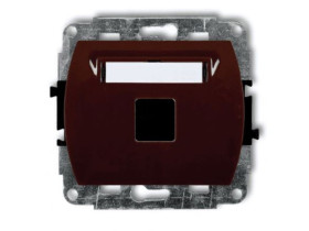 TREND Gniazdo multimedialne pojedyncze bez modułu (standard Keystone) brązowy metalik 9GM-1P KARLIK