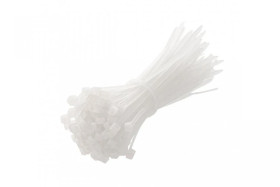 Opaska kablowa 2,5 x 200 mm, 100 szt., biała HT2C719