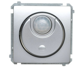 Simon Basic Łącznik z czujnikiem ruchu z zab. przed nieuprawnionym dostępem 20–500W srebrny mat BMCR11T.01/43