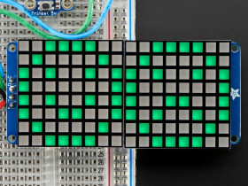 Adafruit 16x8 1.2" LED Matrix + Backpack - Ultra Bright Square Green LEDs
