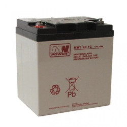Akumulator VRLA AGM 12V 28Ah (żywotność 10-12lat) MWL 28-12